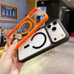 For iPhone 18 Pro / 17 Pro Case Compatible with MagSafe Precise Cutouts 2.5mm Clear PC TPU Phone Cover with AI Button