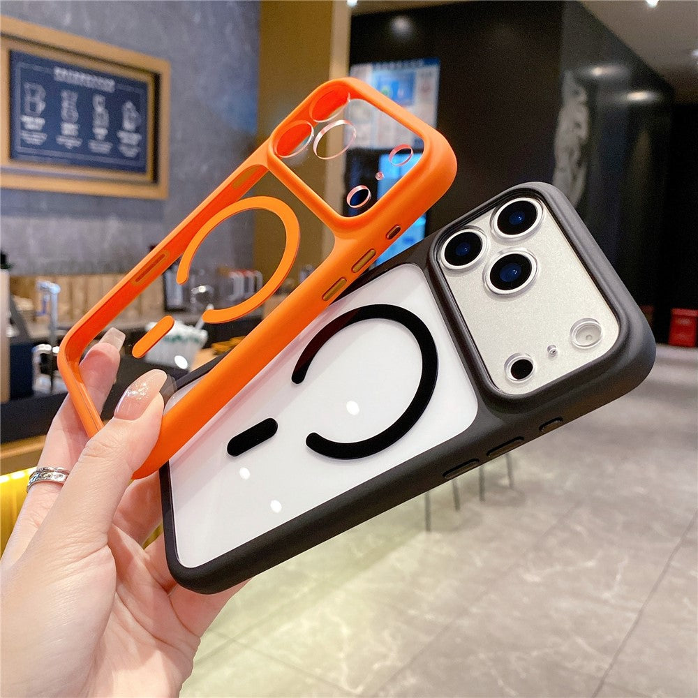 For iPhone 18 Pro / 17 Pro Case Compatible with MagSafe Precise Cutouts 2.5mm Clear PC TPU Phone Cover with AI Button