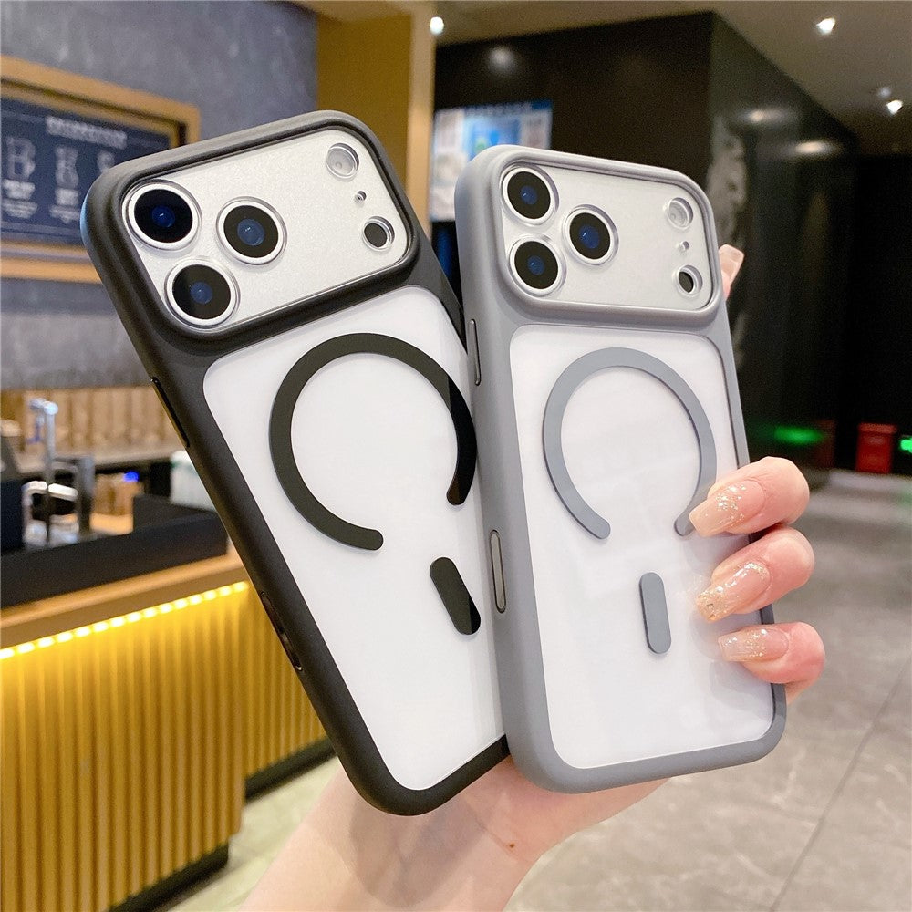 For iPhone 18 Pro / 17 Pro Case Compatible with MagSafe Precise Cutouts 2.5mm Clear PC TPU Phone Cover with AI Button