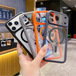 For iPhone 18 Pro / 17 Pro Case Compatible with MagSafe Precise Cutouts 2.5mm Clear PC TPU Phone Cover with AI Button