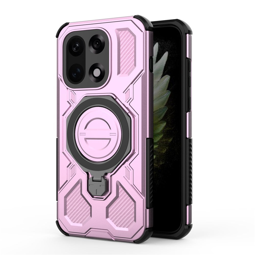 For OnePlus 15 5G Magnetic Case Rotating Metal Kickstand Shockproof PC + TPU Phone Back Cover