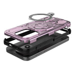 For OnePlus 15 5G Magnetic Case Rotating Metal Kickstand Shockproof PC + TPU Phone Back Cover