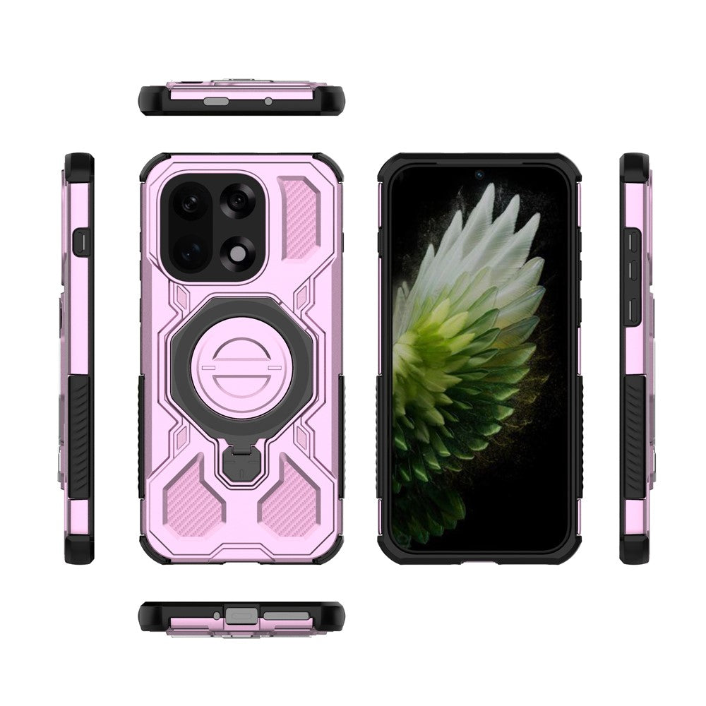 For OnePlus 15 5G Magnetic Case Rotating Metal Kickstand Shockproof PC + TPU Phone Back Cover