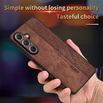 AZNS For Samsung Galaxy S26 Case PU Leather Covered TPU Phone Protective Cover