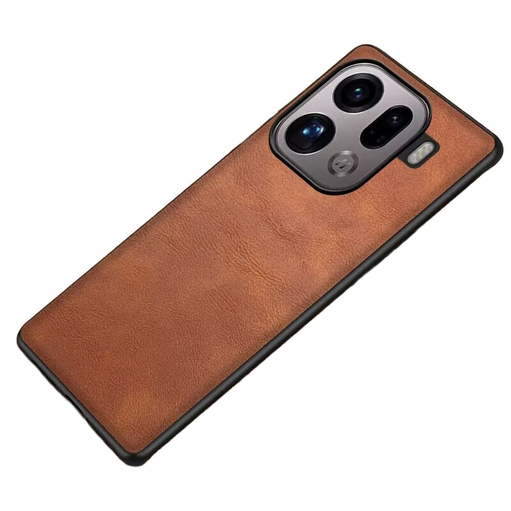 For Oppo Find X9 Pro 5G Case Retro Leather Coated PC + TPU Phone Cover