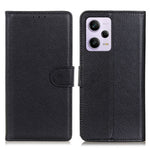 For Xiaomi Redmi Note 12 Pro+ 5G Litchi Texture PU Leather Stand Case Drop-proof Folio Flip Phone Wallet Cover