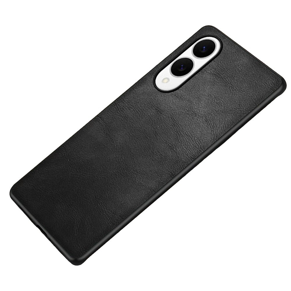 For Samsung Galaxy S25 Edge Case Retro Leather Coated PC + TPU Phone Cover