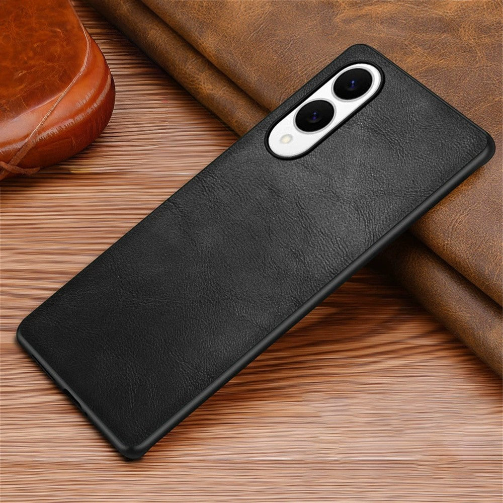 For Samsung Galaxy S25 Edge Case Retro Leather Coated PC + TPU Phone Cover