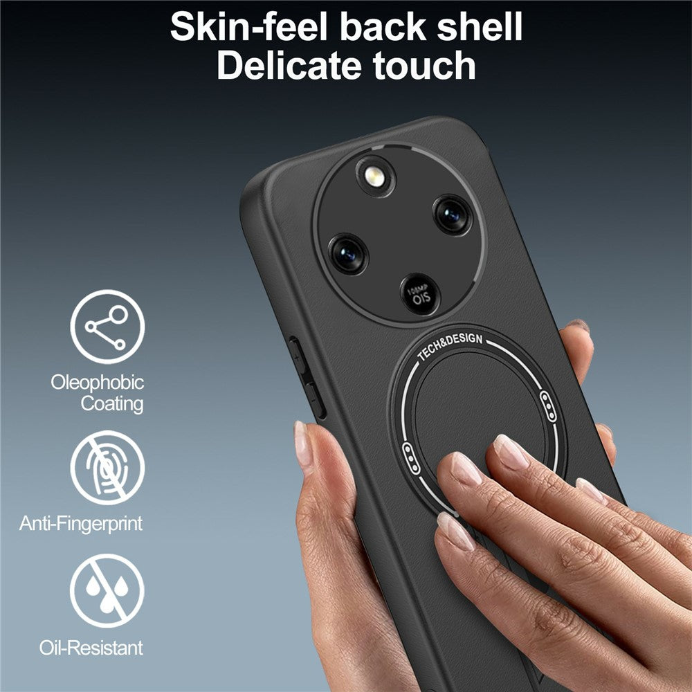 Skin Touch Kickstand Cover til Honor Magic8 Lite 5G / X9d 5G / X70 5G PC + TPU Telefoncover understøtter magnetisk bilholder