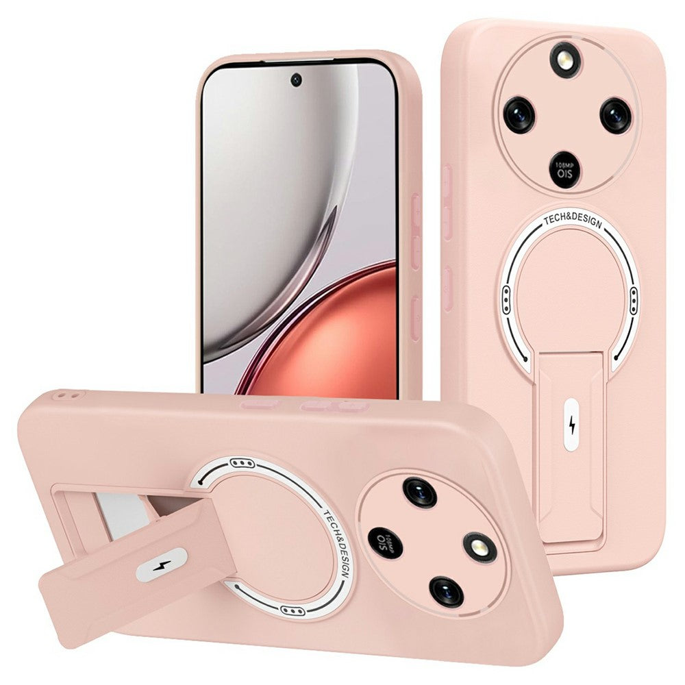 Skin Touch Kickstand Cover til Honor Magic8 Lite 5G / X9d 5G / X70 5G PC + TPU Telefoncover understøtter magnetisk bilholder