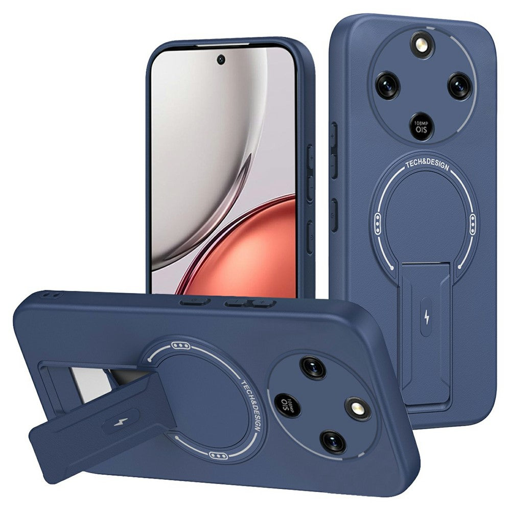 Skin Touch Kickstand Case for Honor Magic8 Lite 5G / X9d 5G / X70 5G PC + TPU Phone Cover Support Magnetic Car Mount