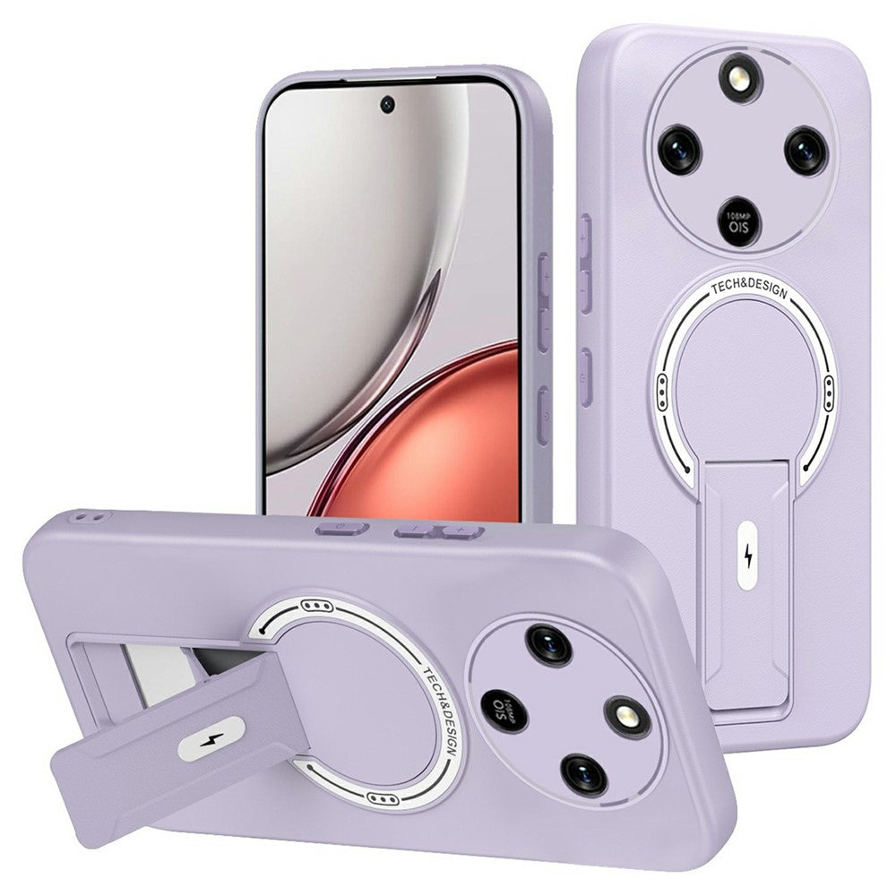 Skin Touch Kickstand Case for Honor Magic8 Lite 5G / X9d 5G / X70 5G PC + TPU Phone Cover Support Magnetic Car Mount
