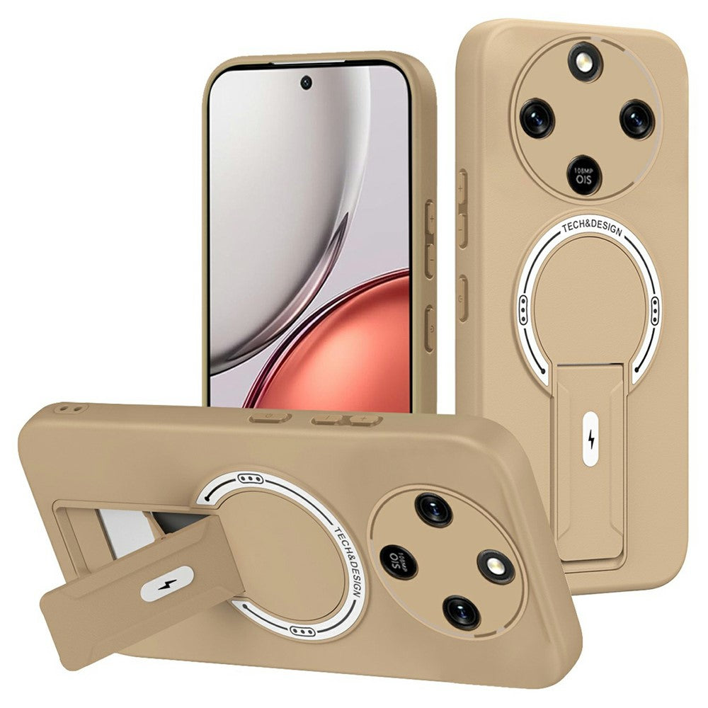 Skin Touch Kickstand Case for Honor Magic8 Lite 5G / X9d 5G / X70 5G PC + TPU Phone Cover Support Magnetic Car Mount