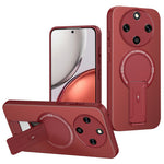 Phone Case For Honor Magic8 Lite 5G / X9d 5G / X70 5G Carbon Fiber Texture PC + TPU Phone Cover with Kickstand