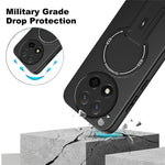 Phone Case For Honor Magic7 Lite 5G  /  X9c 5G  /  X60 Pro 5G Carbon Fiber Texture PC + TPU Phone Cover with Kickstand