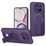 Phone Case For Honor Magic7 Lite 5G  /  X9c 5G  /  X60 Pro 5G Carbon Fiber Texture PC + TPU Phone Cover with Kickstand