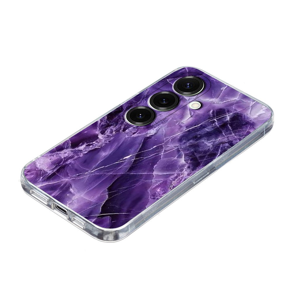 Til Samsung Galaxy A37 5G Cover Marmormønster Tryk Blødt TPU Telefoncover