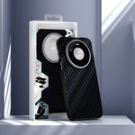ABEEL For Huawei Mate 80 Pro Max Magnetic Case Carbon Fiber Texture Phone Back Cover