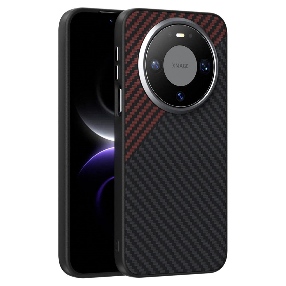 ABEEL For Huawei Mate 80 Pro Magnetic Case Carbon Fiber Texture Phone Back Cover