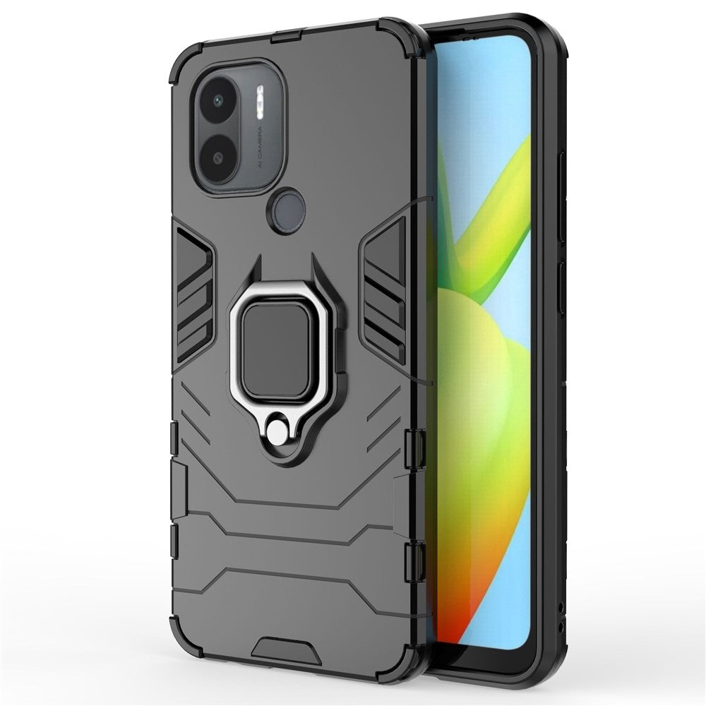 For Xiaomi Redmi A1+ 4G / A2+ 4G / Poco C50 4G Ring Holder Kickstand Phone Case Armor Shockproof Hard PC Soft TPU Hybrid Protective Cover