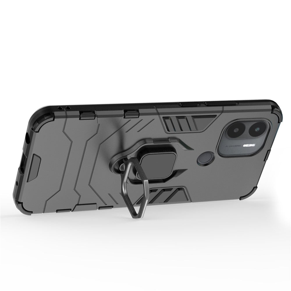 For Xiaomi Redmi A1+ 4G / A2+ 4G / Poco C50 4G Ring Holder Kickstand Phone Case Armor Shockproof Hard PC Soft TPU Hybrid Protective Cover
