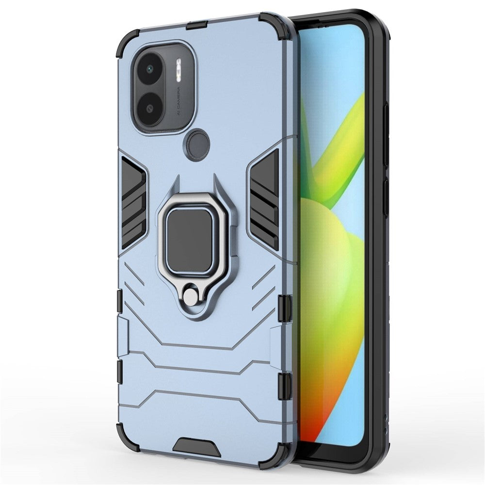 For Xiaomi Redmi A1+ 4G / A2+ 4G / Poco C50 4G Ring Holder Kickstand Phone Case Armor Shockproof Hard PC Soft TPU Hybrid Protective Cover