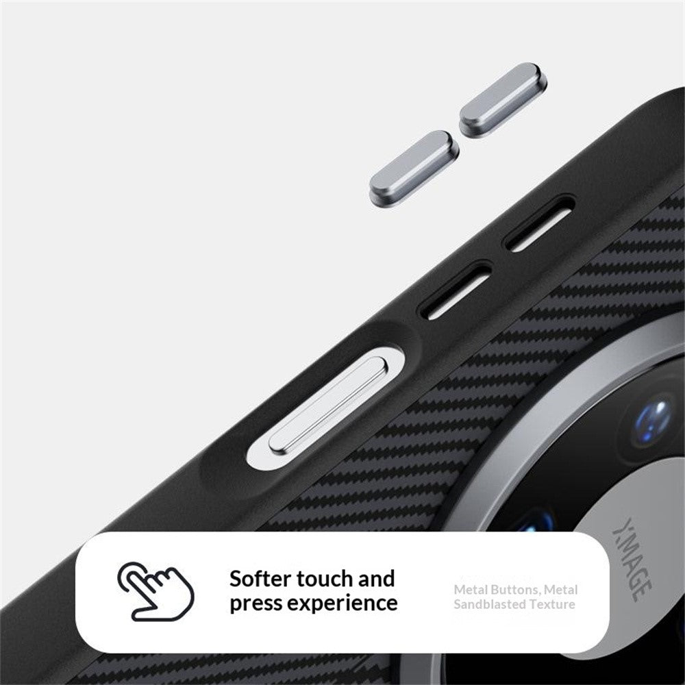 ABEEL Huawei Mate 80 magnetiskt skal av PC + TPU + aluminiumlegering + PU-läder, tunt bakskal
