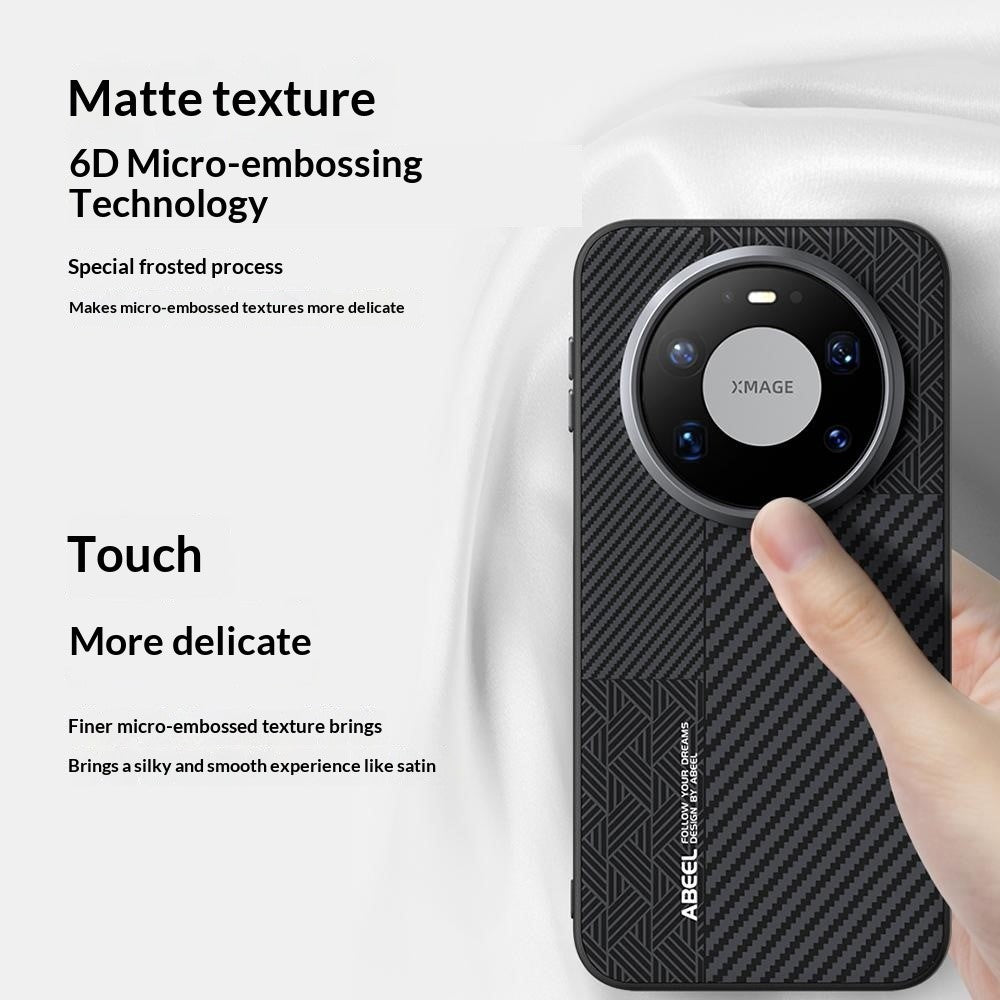 ABEEL Huawei Mate 80 magnetiskt skal av PC + TPU + aluminiumlegering + PU-läder, tunt bakskal
