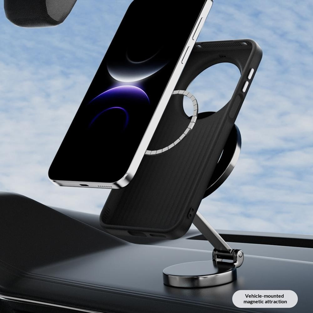 ABEEL Huawei Mate 80 magnetiskt skal av PC + TPU + aluminiumlegering + PU-läder, tunt bakskal