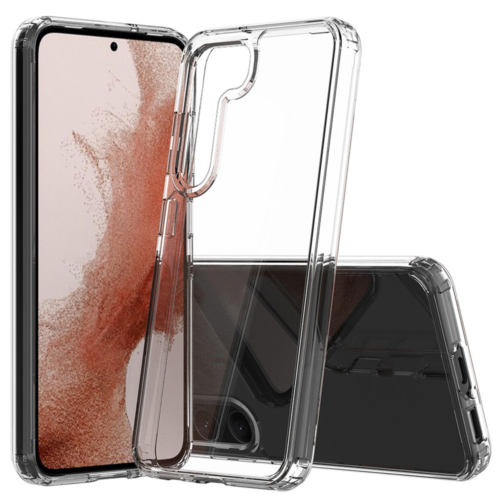 For Samsung Galaxy S23+ Transparent Phone Case Dual Layer Hard Acrylic Soft TPU High Impact Protective Cover