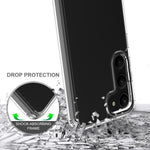For Samsung Galaxy S23+ Transparent Phone Case Dual Layer Hard Acrylic Soft TPU High Impact Protective Cover
