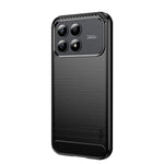 MOFI For Xiaomi Redmi K90 5G Back Cover  Brushed Texture Carbon Fiber Soft TPU Case