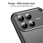 MOFI For Xiaomi Redmi K90 5G Back Cover  Brushed Texture Carbon Fiber Soft TPU Case