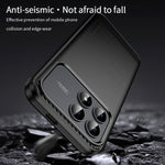 MOFI For Xiaomi Redmi K90 5G Back Cover  Brushed Texture Carbon Fiber Soft TPU Case