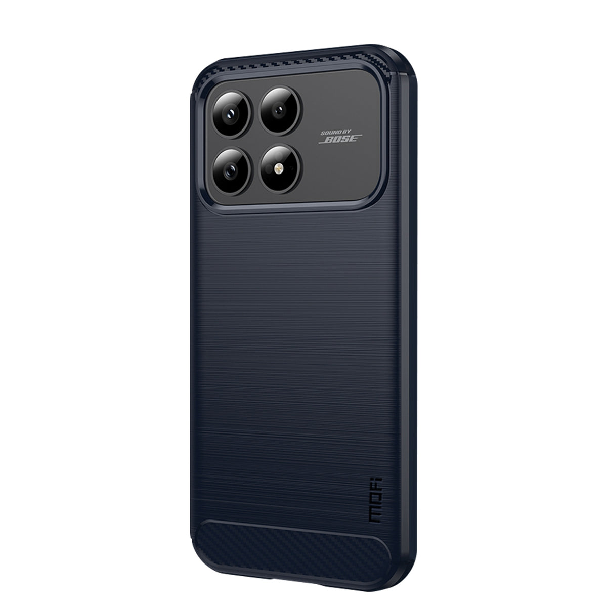 MOFI For Xiaomi Redmi K90 5G Back Cover  Brushed Texture Carbon Fiber Soft TPU Case
