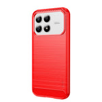 MOFI For Xiaomi Redmi K90 5G Back Cover  Brushed Texture Carbon Fiber Soft TPU Case