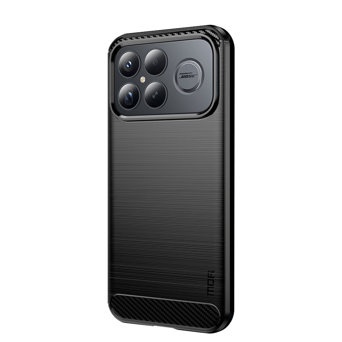MOFI For Xiaomi Redmi K90 Pro Max 5G Back Cover  Brushed Texture Carbon Fiber Soft TPU Case