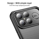 MOFI For Xiaomi Redmi K90 Pro Max 5G Back Cover  Brushed Texture Carbon Fiber Soft TPU Case