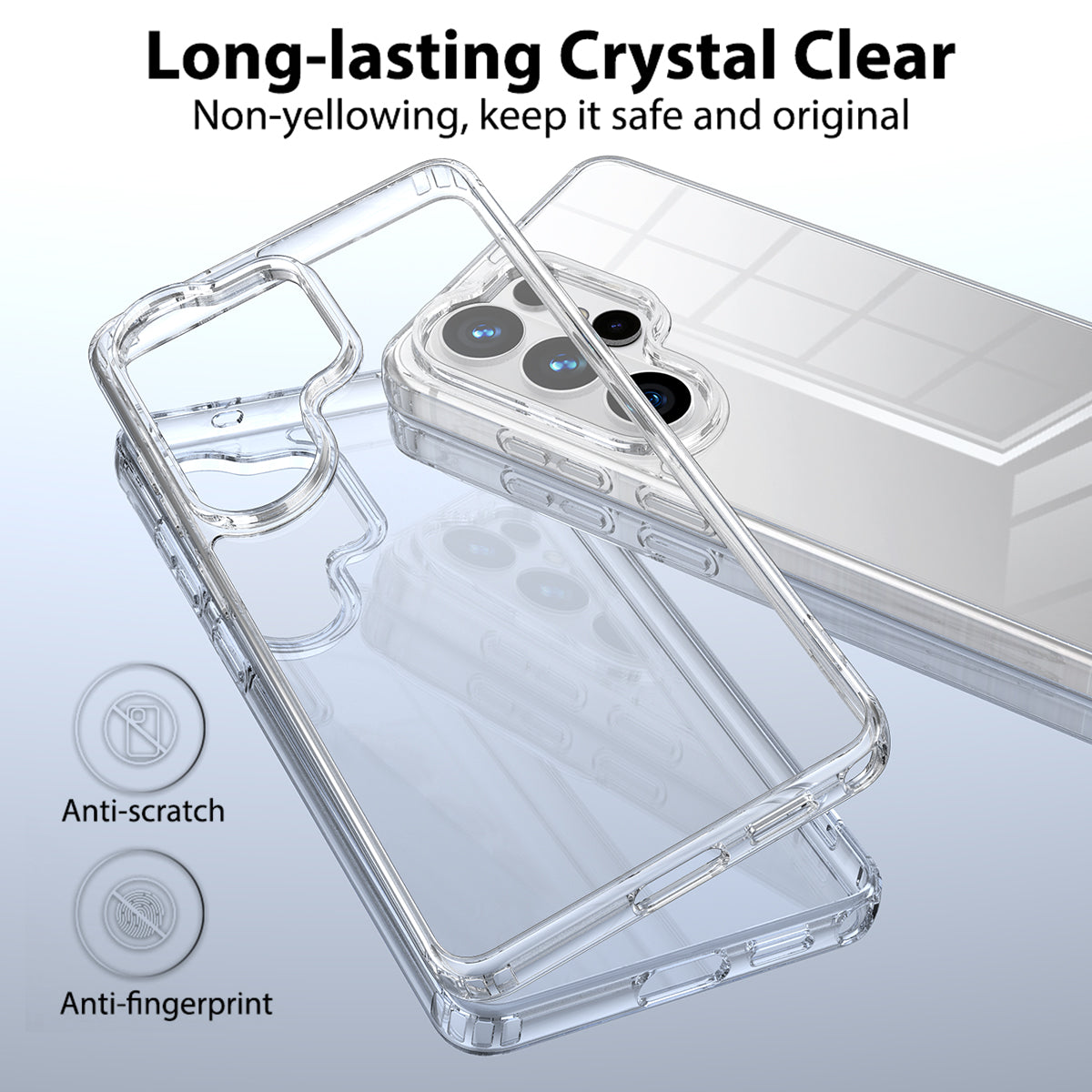 Samsung Galaxy S26 Ultra Clear Phone Case TPU+Akryl Stötsäkert mobilbaksida