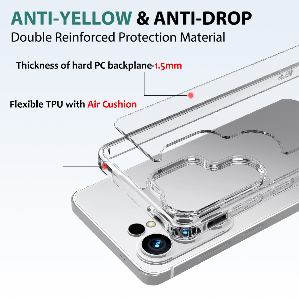 Samsung Galaxy S26 Ultra Clear Phone Case TPU+Akryl Stötsäkert mobilbaksida