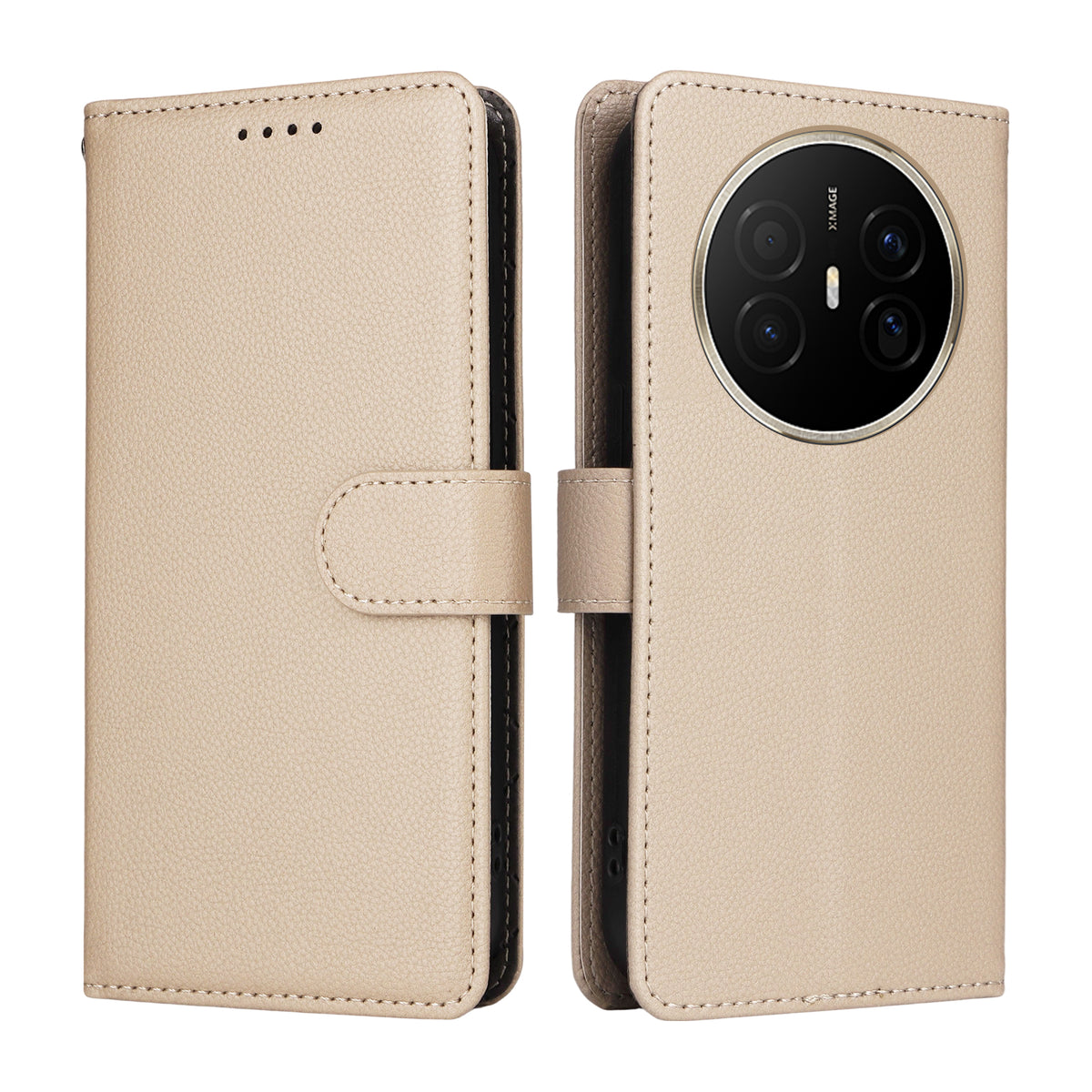 For Huawei Mate 70 Air Case RFID Blocking 3 Card Slots PU Leather Phone Cover with Wrist Strap