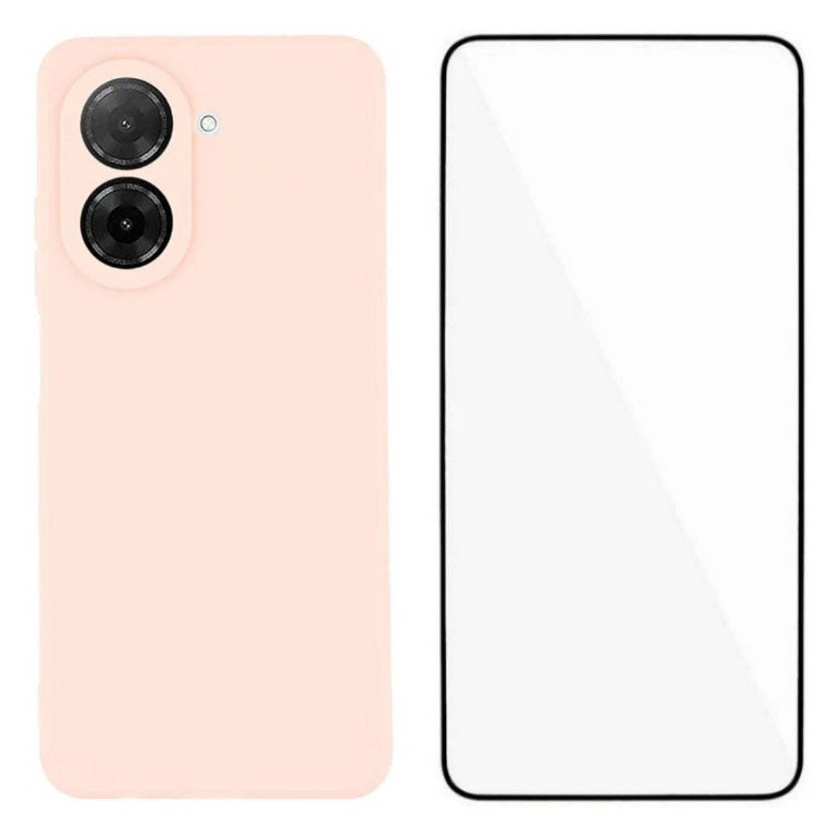 WANLONFENG För Xiaomi Redmi A5 NFC (EU) (173,45 mm) Skal ZB-serien Precisa utskärningar Raka kanter TPU-mobilskal med härdat glasfilm