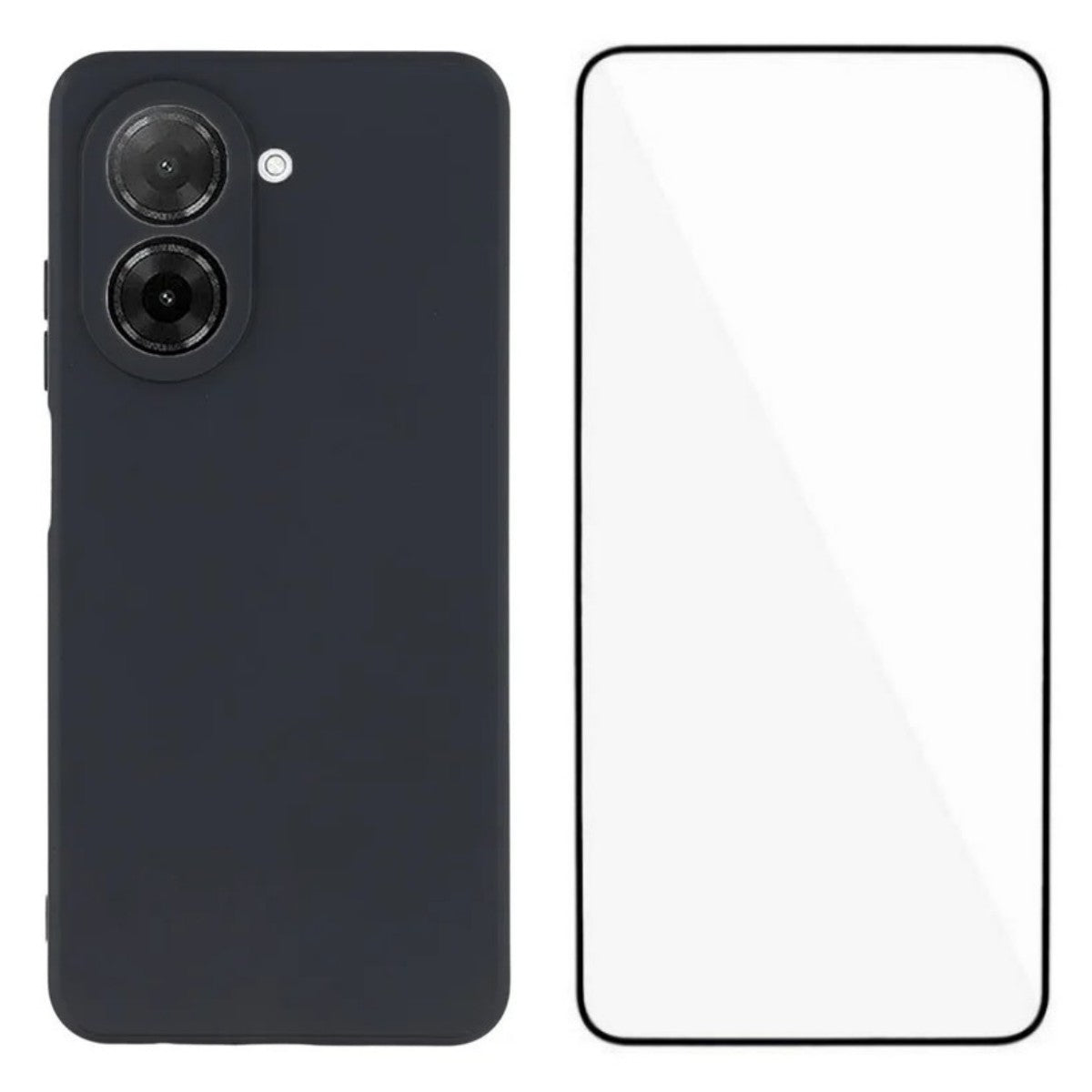 WANLONFENG För Xiaomi Redmi A5 NFC (EU) (173,45 mm) Skal ZB-serien Precisa utskärningar Raka kanter TPU-mobilskal med härdat glasfilm