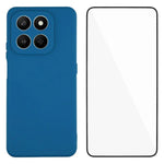 WANLONFENG For Honor 400 Smart 4G / Honor X7d 4G / Honor 400 Smart 5G Case  ZB Series Precise Cutouts Straight Edge TPU Phone Cover with Tempered Glass Film