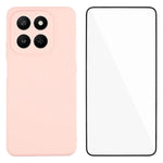 WANLONFENG For Honor 400 Smart 4G / Honor X7d 4G / Honor 400 Smart 5G Case  ZB Series Precise Cutouts Straight Edge TPU Phone Cover with Tempered Glass Film