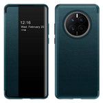 Huawei Mate 50 4G View Window Design Auto Wake and Sleep Flip Cover PU Leather+TPU+Akryl Skyddande mobilskal