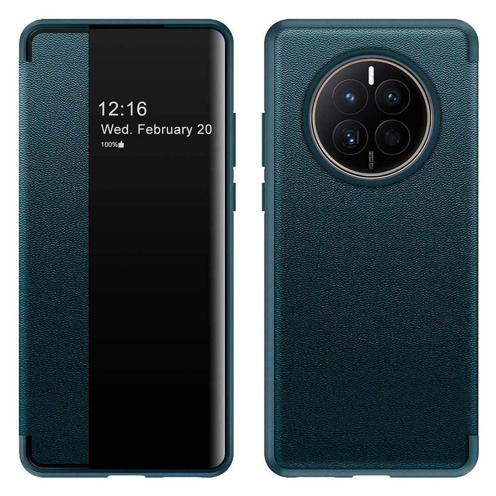 Huawei Mate 50 4G View Window Design Auto Wake and Sleep Flip Cover PU Leather+TPU+Akryl Skyddande mobilskal
