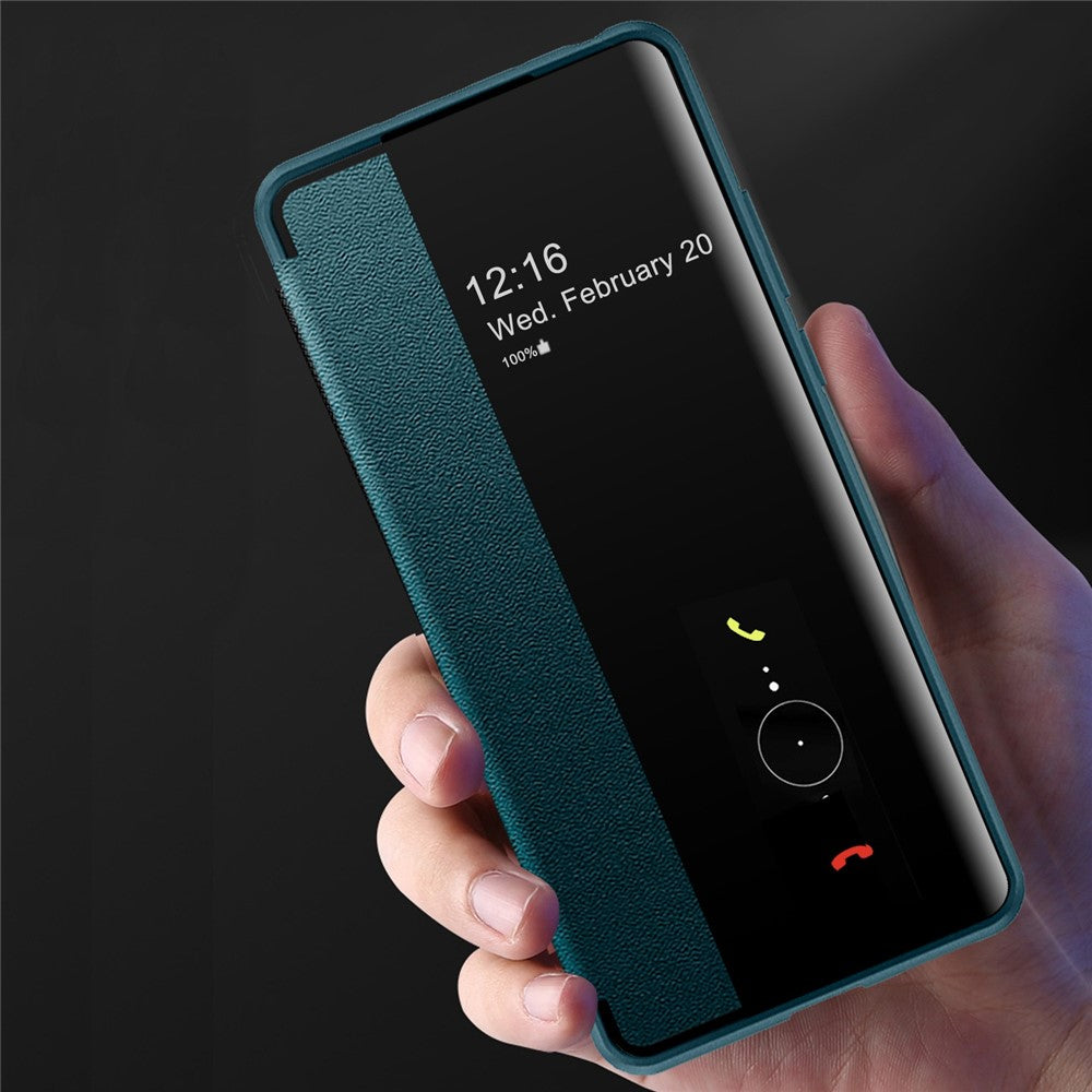 Huawei Mate 50 4G View Window Design Auto Wake and Sleep Flip Cover PU Leather+TPU+Akryl Skyddande mobilskal