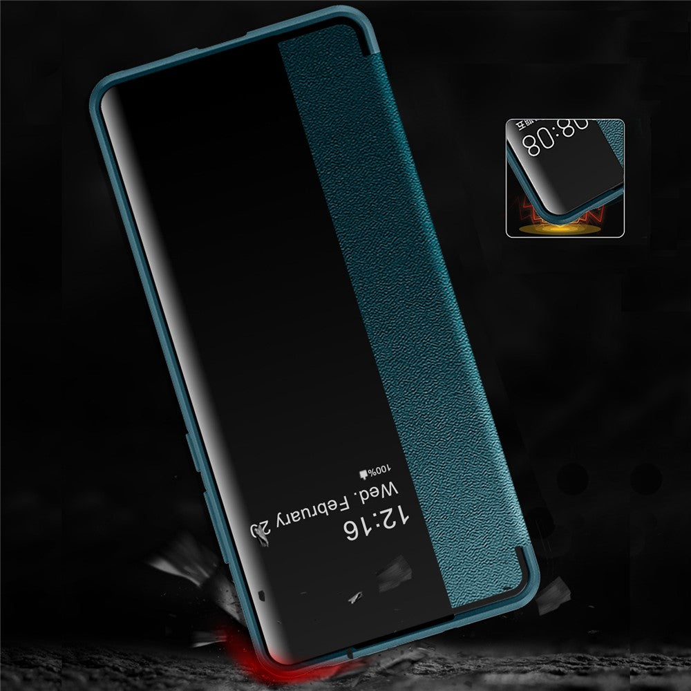 Huawei Mate 50 4G View Window Design Auto Wake and Sleep Flip Cover PU Leather+TPU+Akryl Skyddande mobilskal