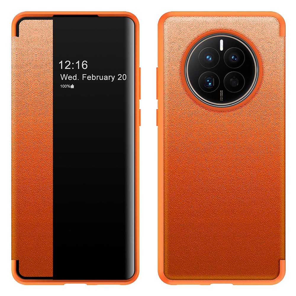 Huawei Mate 50 4G View Window Design Auto Wake and Sleep Flip Cover PU Leather+TPU+Akryl Skyddande mobilskal